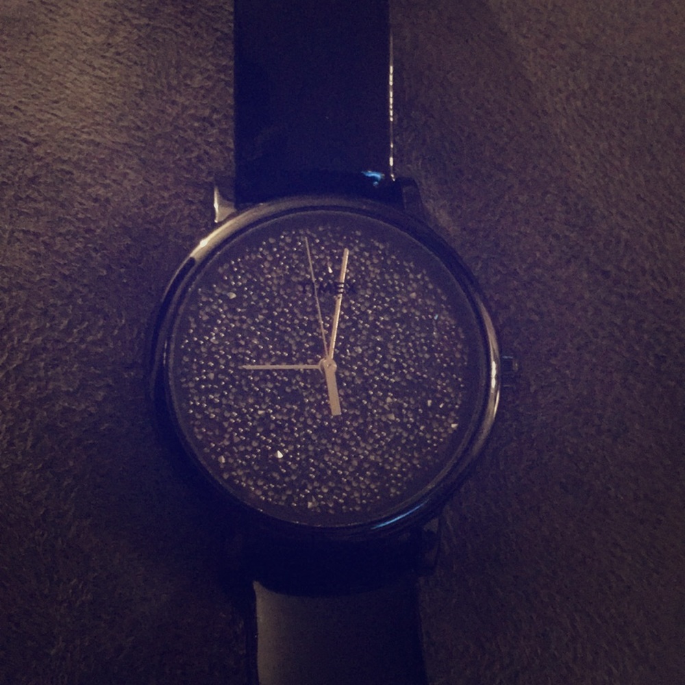 Ladies Timex Swarovski Crystal watch black